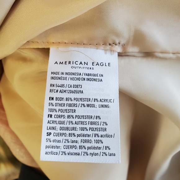 American Eagle Brushed Check Oversized Shacket Coat Size Small - Picture 4 of 11